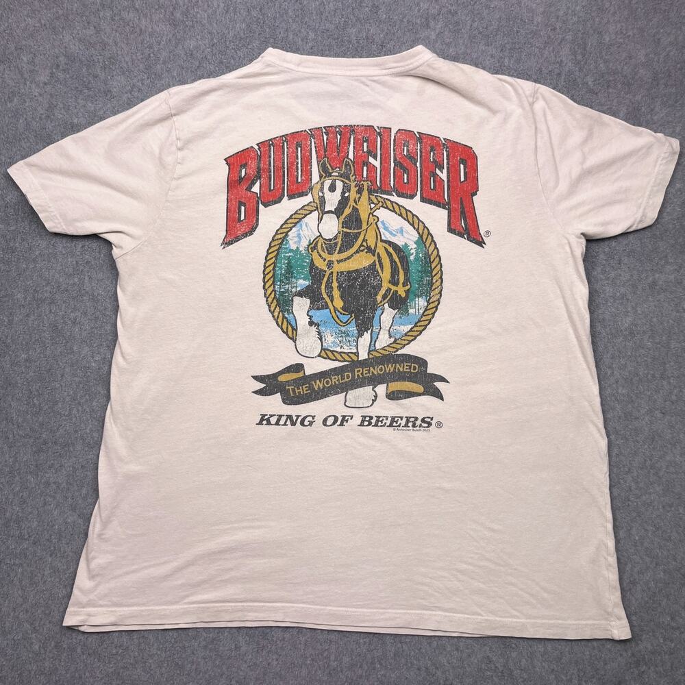 old navy budweiser anheuser busch t-shirt‎ mens xl tall white